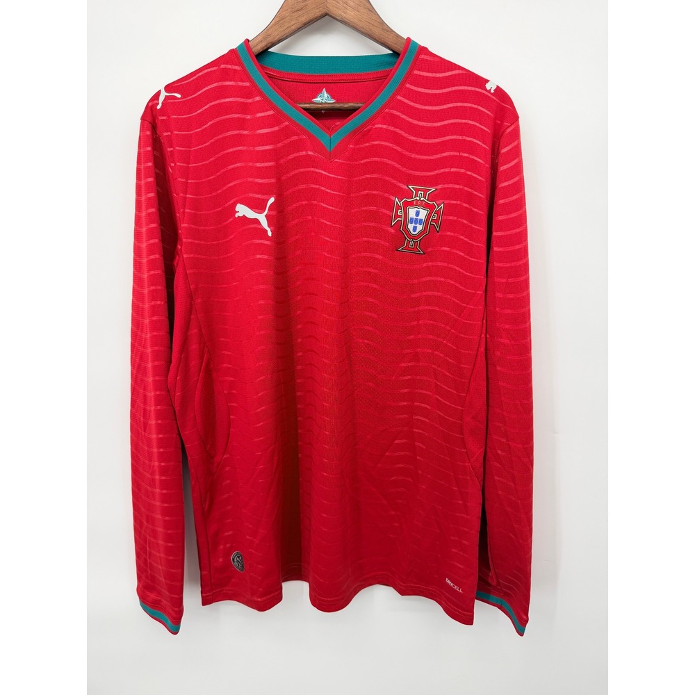 Puma Portugal FPF Home Jersey Mens L Red New Long Sleeve DryCell 783279 01